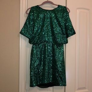 H&M Mini Dress New With Tags Aquamarine Sequins